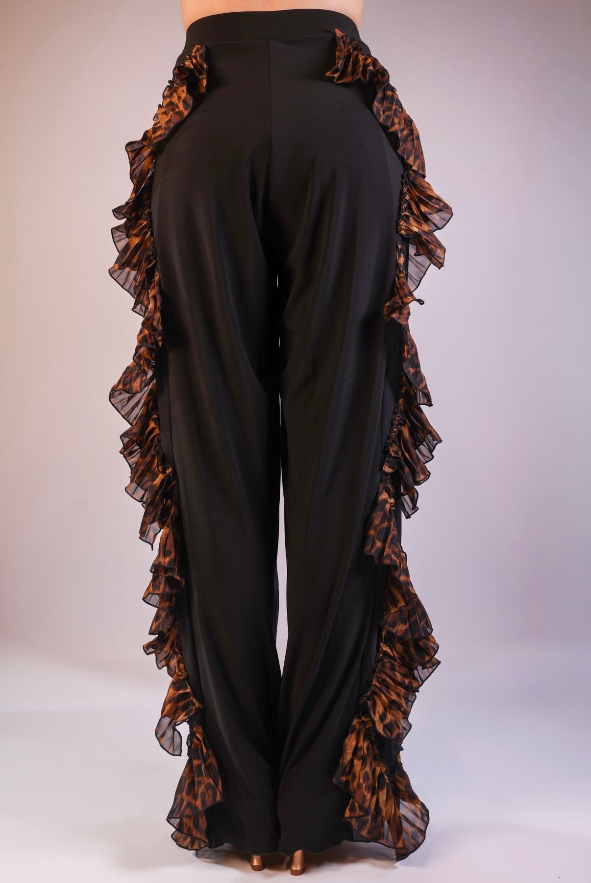Leopard Ruffle Trousers