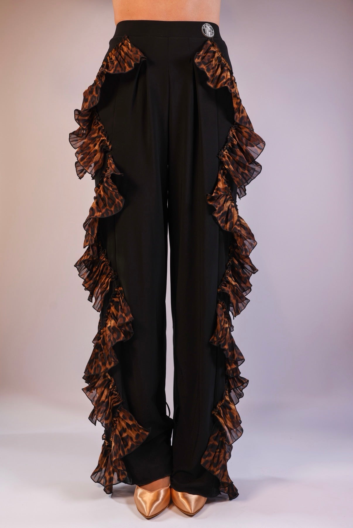 Leopard Ruffle Trousers