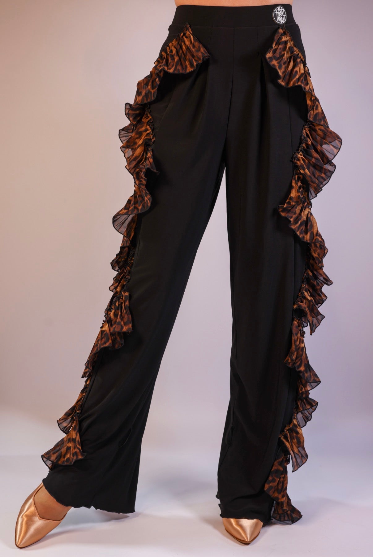 Leopard Ruffle Trousers