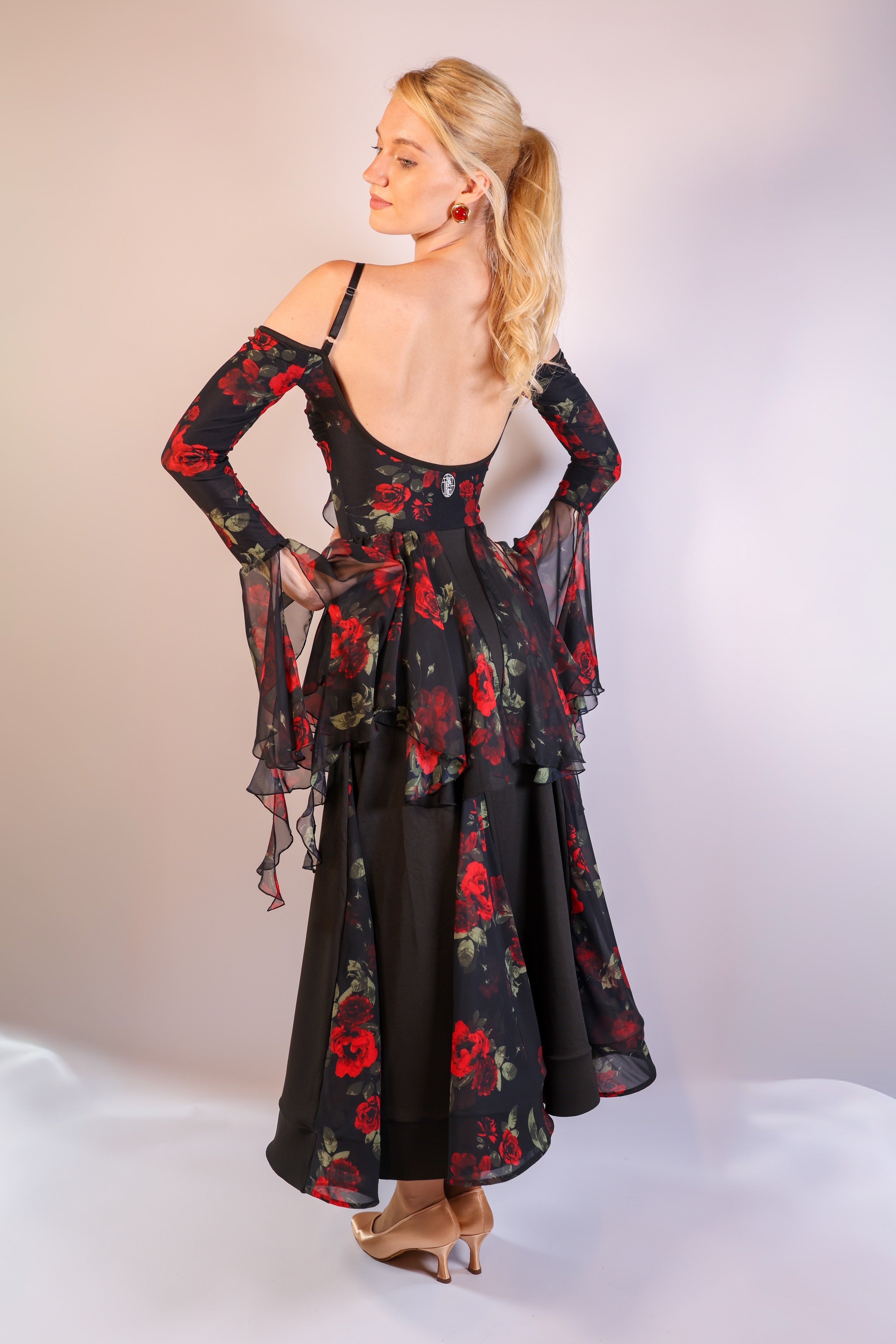 Floral Print Peplum Dress