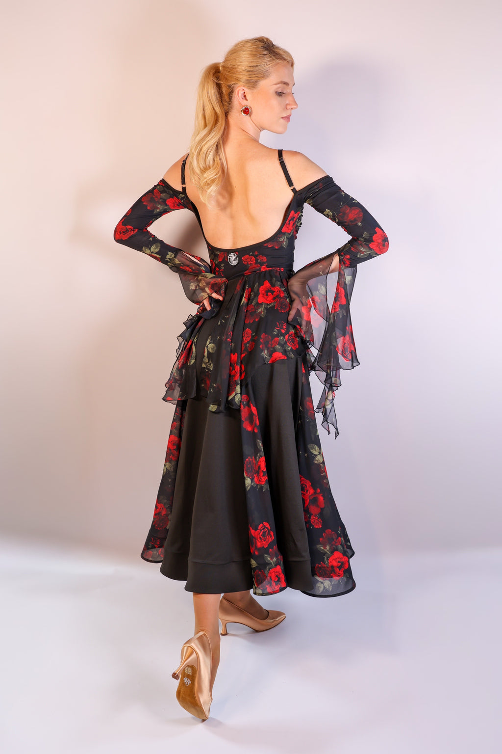 Floral Print Peplum Dress