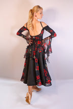 Floral Print Peplum Dress